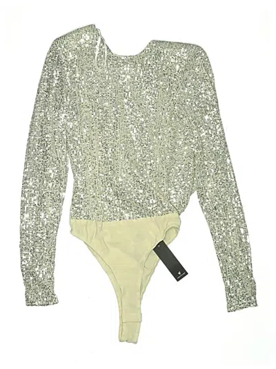 Lulus Bodysuit In Silver