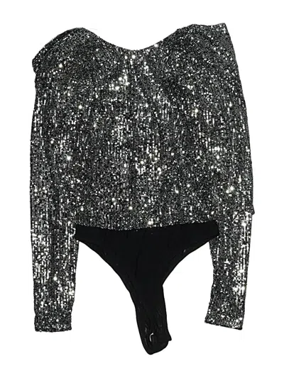 Pre-owned Lulus Bodysuit In Silver