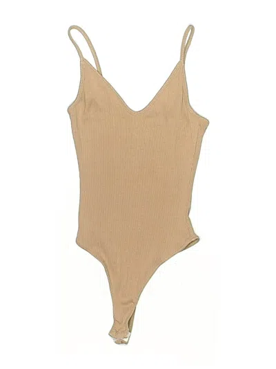 Pre-owned Lulus Bodysuit In Tan