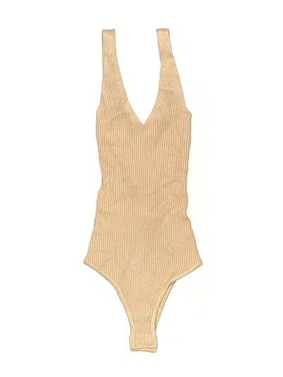 Pre-owned Lulus Bodysuit In Tan