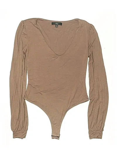 Pre-owned Lulus Bodysuit In Tan