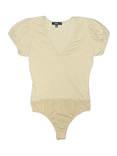 Pre-owned Lulus Bodysuit In Tan