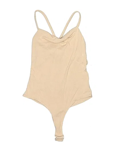 Pre-owned Lulus Bodysuit In Tan