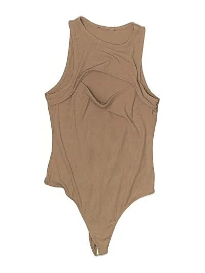 Pre-owned Lulus Bodysuit In Tan