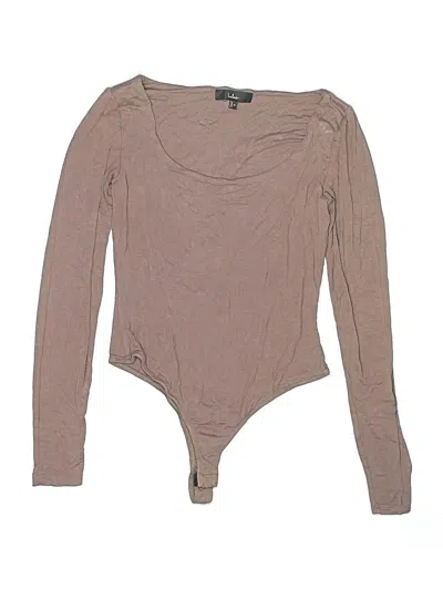 Pre-owned Lulus Bodysuit In Tan