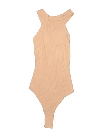 Pre-owned Lulus Bodysuit In Tan