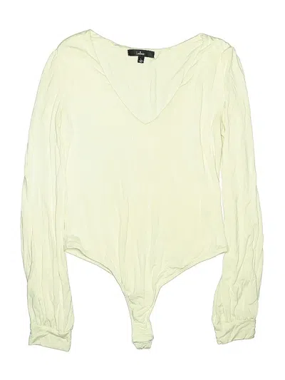 Pre-owned Lulus Bodysuit In Yellow