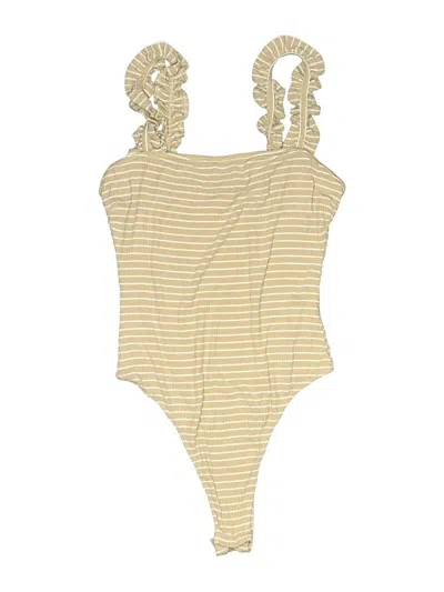 Pre-owned Lulus Bodysuit In Yellow