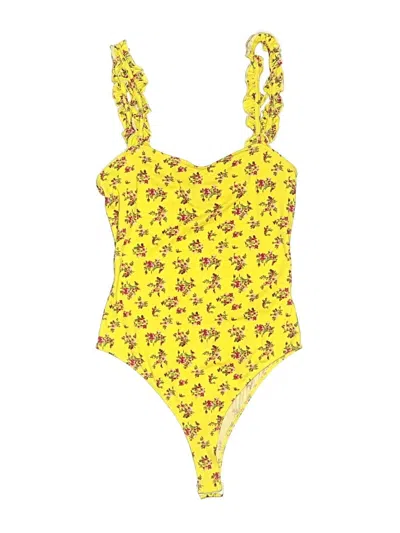 Pre-owned Lulus Bodysuit In Yellow