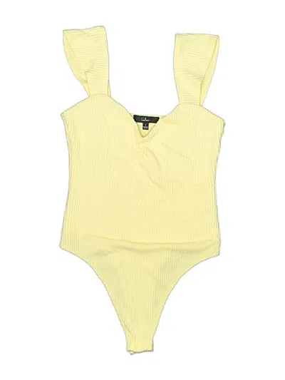 Pre-owned Lulus Bodysuit In Yellow