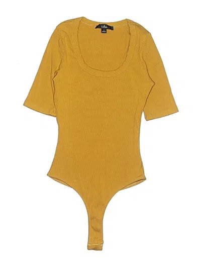 Pre-owned Lulus Bodysuit In Yellow