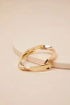 Lulus Bold Mode Gold Twisted Cuff Bracelet In Gold