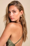 Lulus Bold Moment Gold Teardrop Earrings In Gold