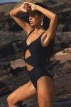 Lulus Bolonia Black Cutout One-piece Swimsuit In Black