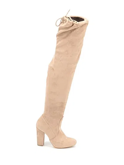 Pre-owned Lulus Boots In Tan