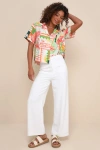 Lulus Breezy Versatility White Linen Wide-leg High-rise Pants In White