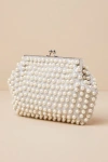 Lulus Brilliant Energy White And Silver Pearl Beaded Clutch In White