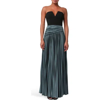 Lulus Bryne Strapless Plissé Gown In Multi