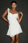 Lulus Captivating Always White Ruffled Asymmetrical Mini Dress