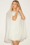 Lulus Captivating Drama White Cape Sleeve Mini Dress In White