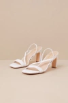 Lulus Capucine White Strappy Slingback High Heel Sandals In White