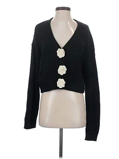 Pre-owned Lulus Cardigan Sweater In Black