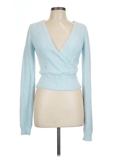 Pre-owned Lulus Cardigan Sweater In Blue