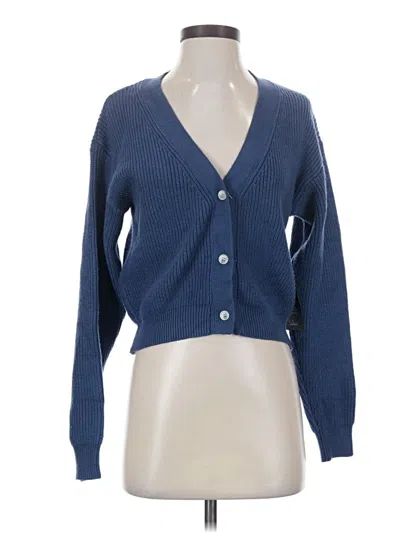 Pre-owned Lulus Cardigan Sweater In Blue