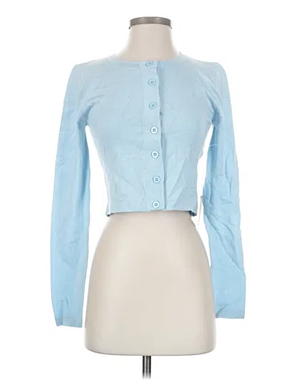 Pre-owned Lulus Cardigan Sweater In Blue