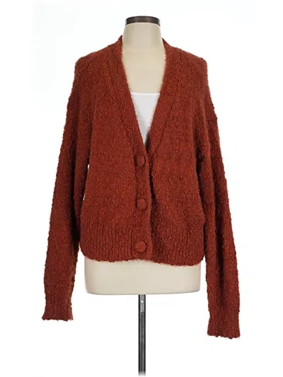 Pre-owned Lulus Cardigan Sweater In Brown