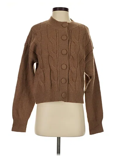 Pre-owned Lulus Cardigan Sweater In Brown