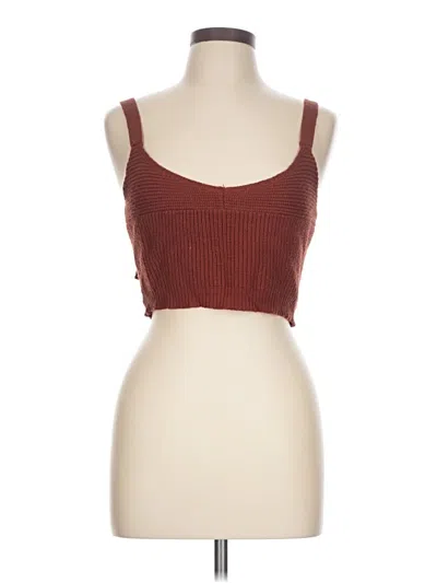 Pre-owned Lulus Cardigan Sweater In Burgundy