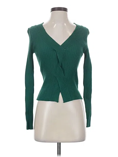 Pre-owned Lulus Cardigan Sweater In Green