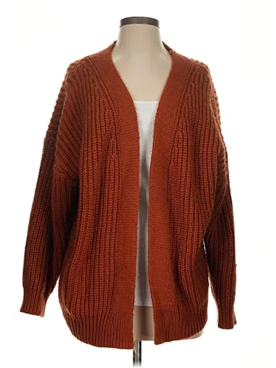 Pre-owned Lulus Cardigan Sweater In Orange