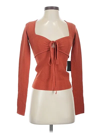 Pre-owned Lulus Cardigan Sweater In Orange