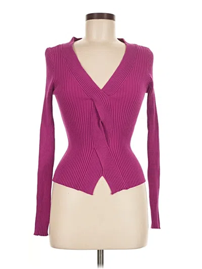 Pre-owned Lulus Cardigan Sweater In Purple