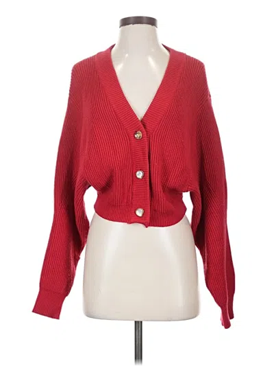 Pre-owned Lulus Cardigan Sweater In Red