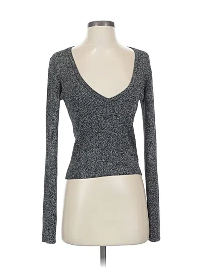 Pre-owned Lulus Cardigan Sweater In Silver