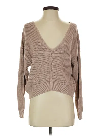 Pre-owned Lulus Cardigan Sweater In Tan
