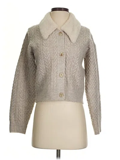 Pre-owned Lulus Cardigan Sweater In Tan