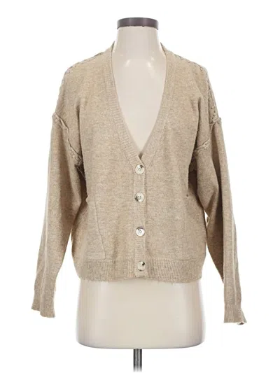 Pre-owned Lulus Cardigan Sweater In Tan
