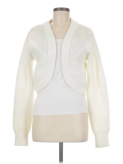 Pre-owned Lulus Cardigan Sweater In White