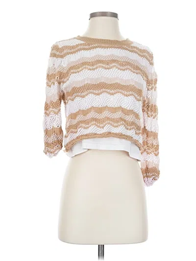 Pre-owned Lulus Cardigan Sweater In White