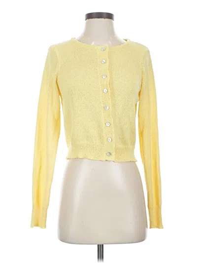 Pre-owned Lulus Cardigan Sweater In Yellow