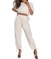 Lulus Coolest Cutie Beige High-rise Cargo Jogger Pants In Beige