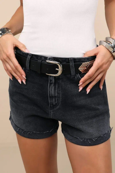 Lulus Carita Black And Silver Western Belt