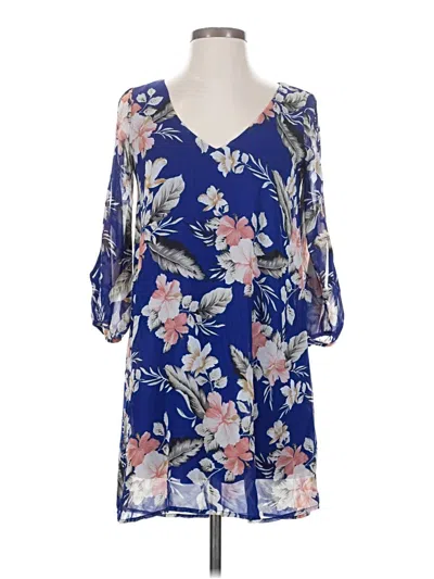 Pre-owned Lulus Casual Dress In Blue