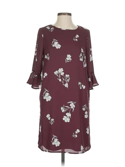 Pre-owned Lulus Casual Dress In Burgundy