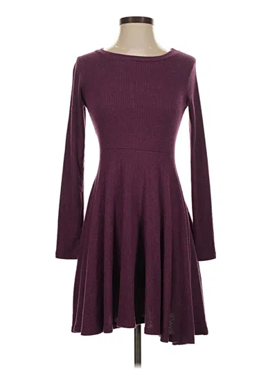 Pre-owned Lulus Casual Dress In Burgundy