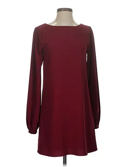 Pre-owned Lulus Casual Dress In Burgundy